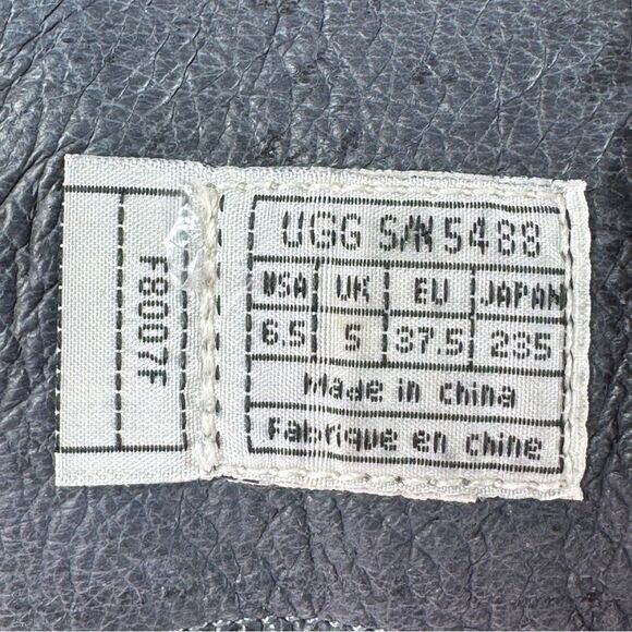 Ugg Camille Oil Rubbed Leather Lace Up Knee High Heeled Boots Black 6.5 5488 - Picture 12 of 13